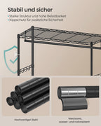 Clothing rack with 2 drawers ink -black
