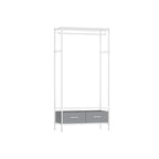Clothing rack with 2 drawers ink -black