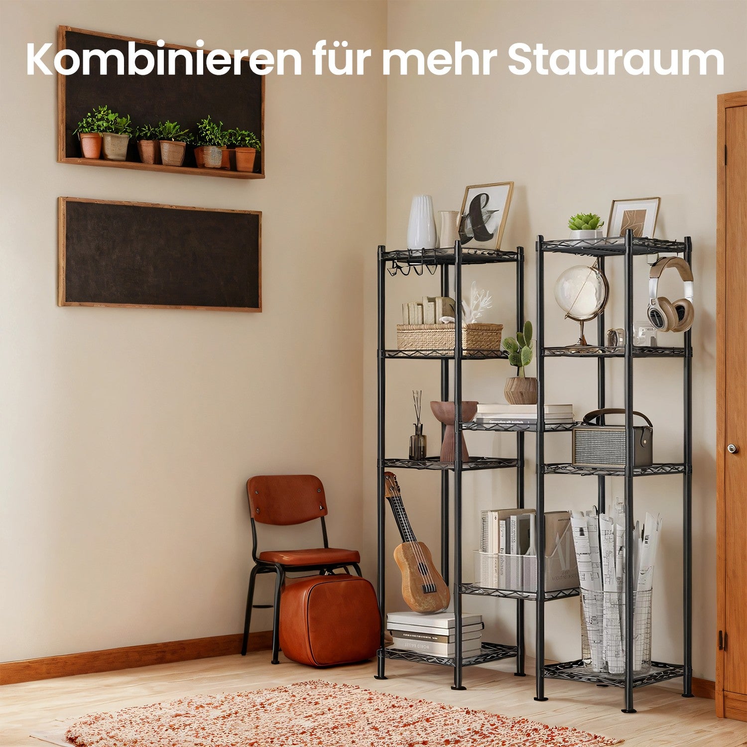 Bathroom shelf, standing plank, metal shelf