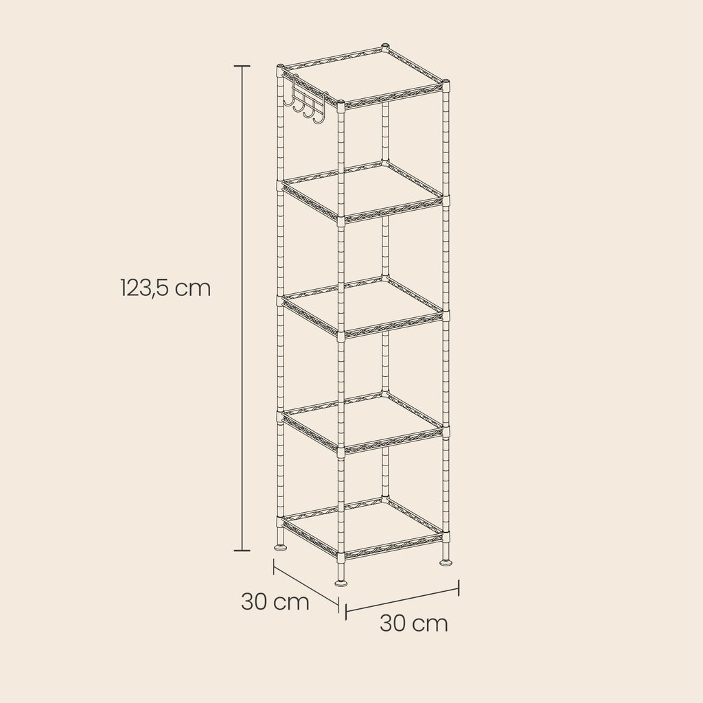 Bathroom shelf, standing plank, metal shelf