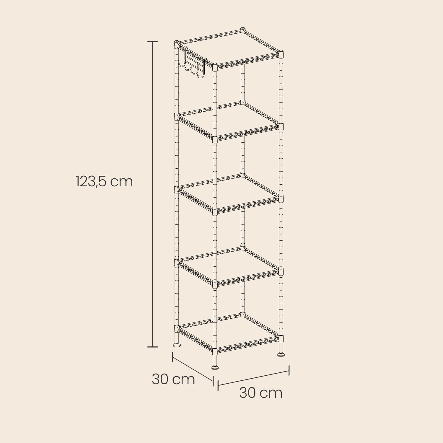 Bathroom shelf, standing plank, metal shelf