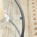 Coffee table - Round coffee table - Side table with glass top - Black