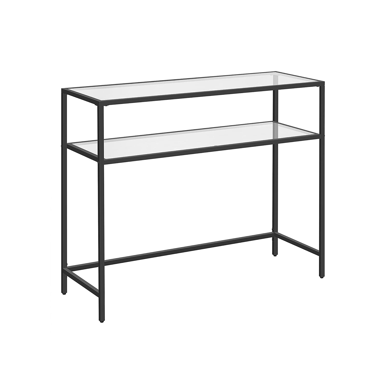 Side table - Consolet table - With 2 shelves - Black