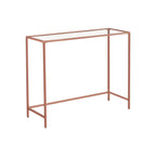 Consolet table - Modern side table - Glass sheet - Golden Frame