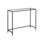Consolet table - Modern side table - Glass sheet - Golden Frame