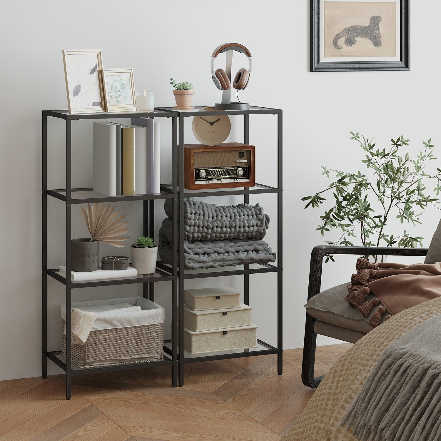 4-layer shelf made of tempered glass bathroom shelf bathroom shelf