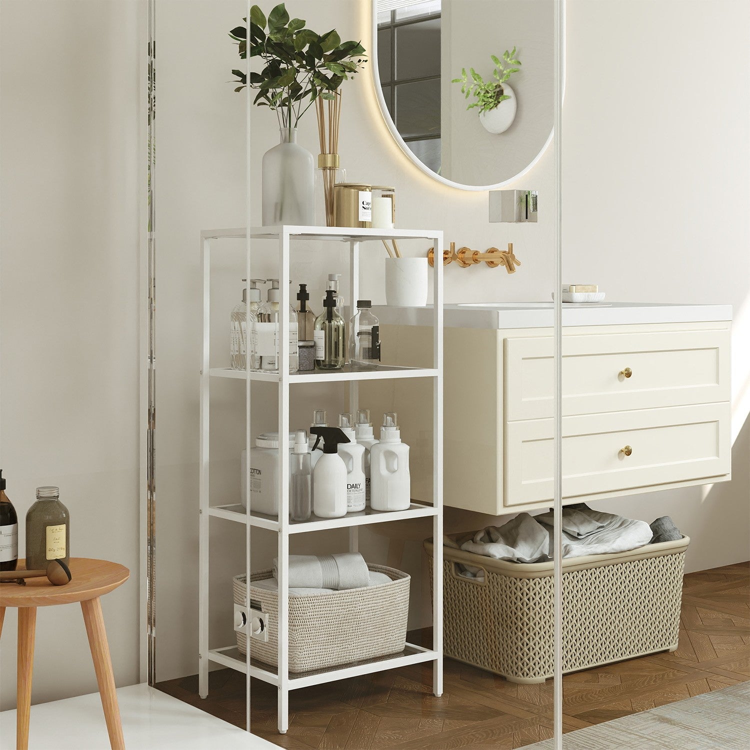4-layer shelf made of tempered glass bathroom shelf bathroom shelf