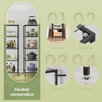 5-layer glass shelf, bookcase, storage board