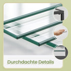 5-layer glass shelf, bookcase, storage board