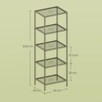 5-layer glass shelf, bookcase, storage board