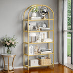 Bookcase - 5 levels - Tempered glass