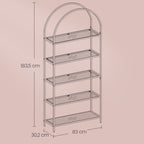 Bookcase - 5 levels - Tempered glass