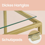Tailed glass side table, consolet table, coffee table