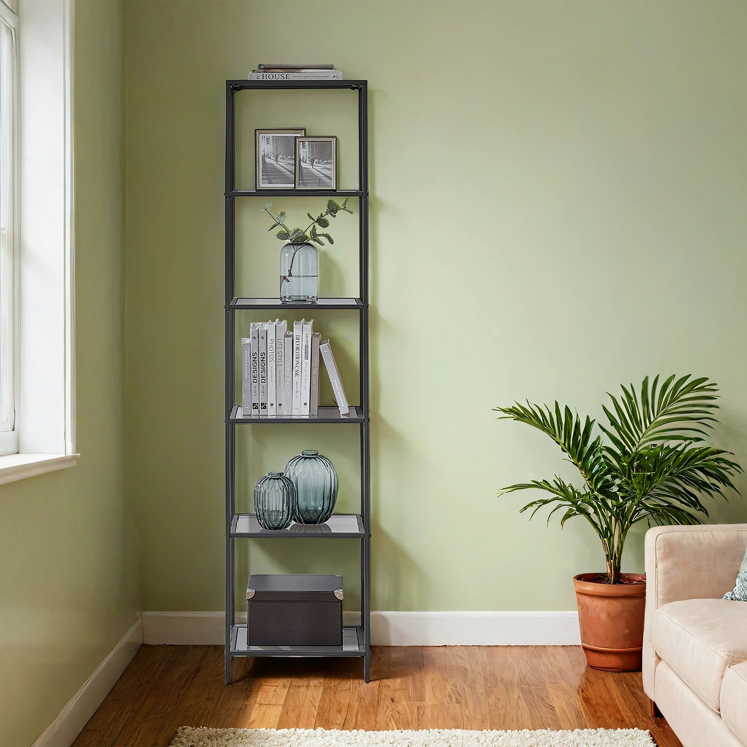 6-layer shelf made of tempered glass bathroom shelf bathroom shelf