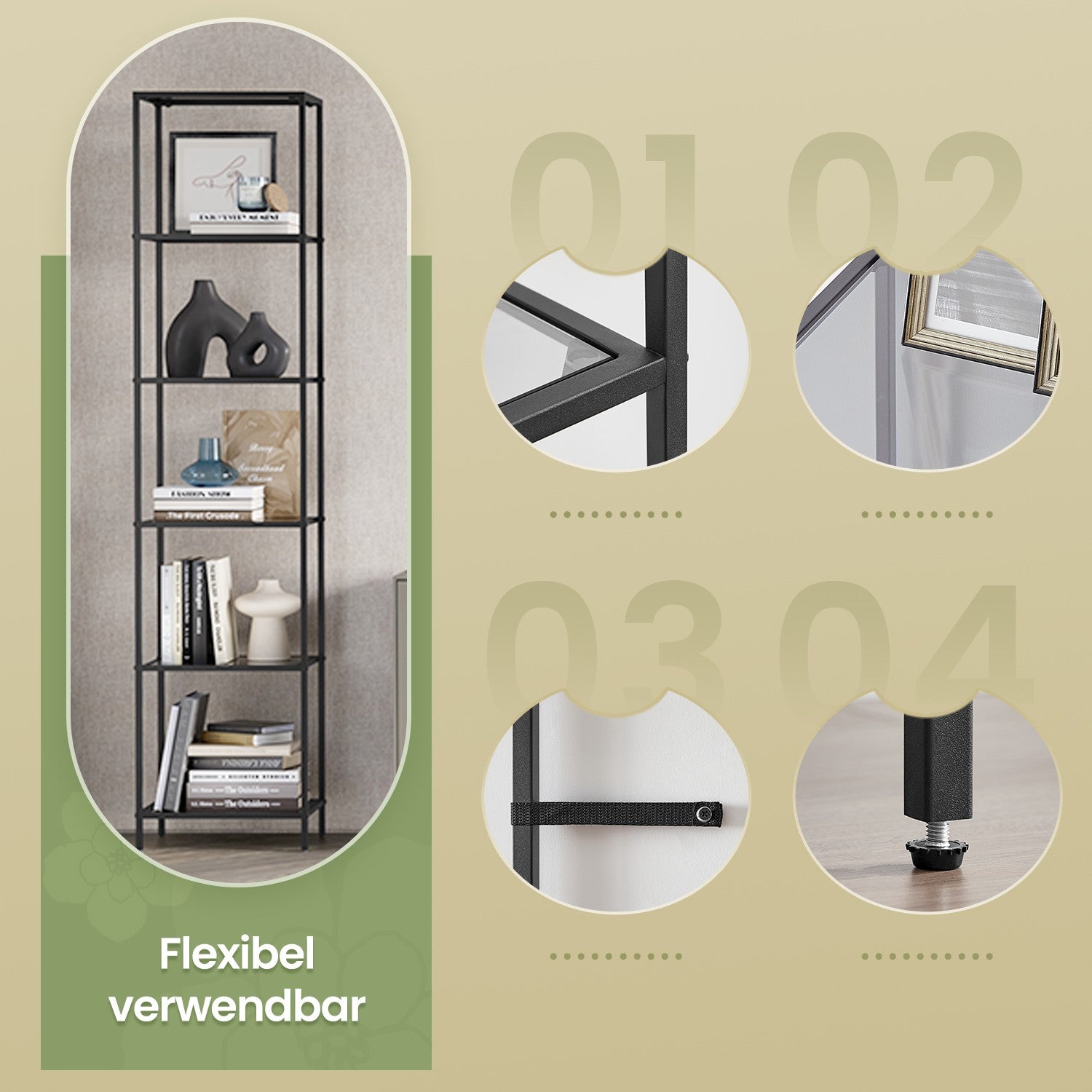 6-layer shelf made of tempered glass bathroom shelf bathroom shelf