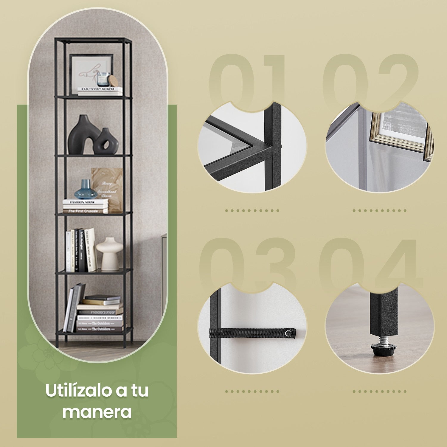 6-layer shelf made of tempered glass bathroom shelf bathroom shelf