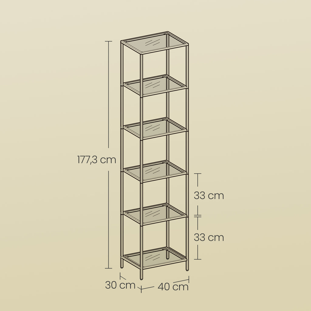 6-layer shelf made of tempered glass bathroom shelf bathroom shelf