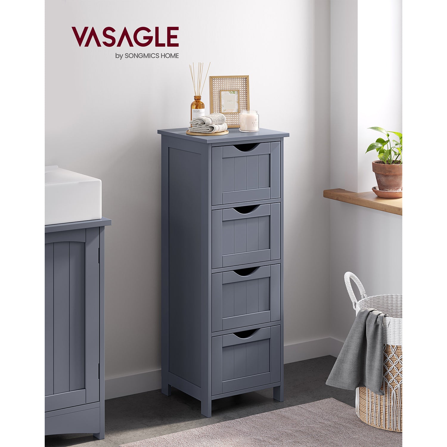 Side cupboard - with 4 drawers