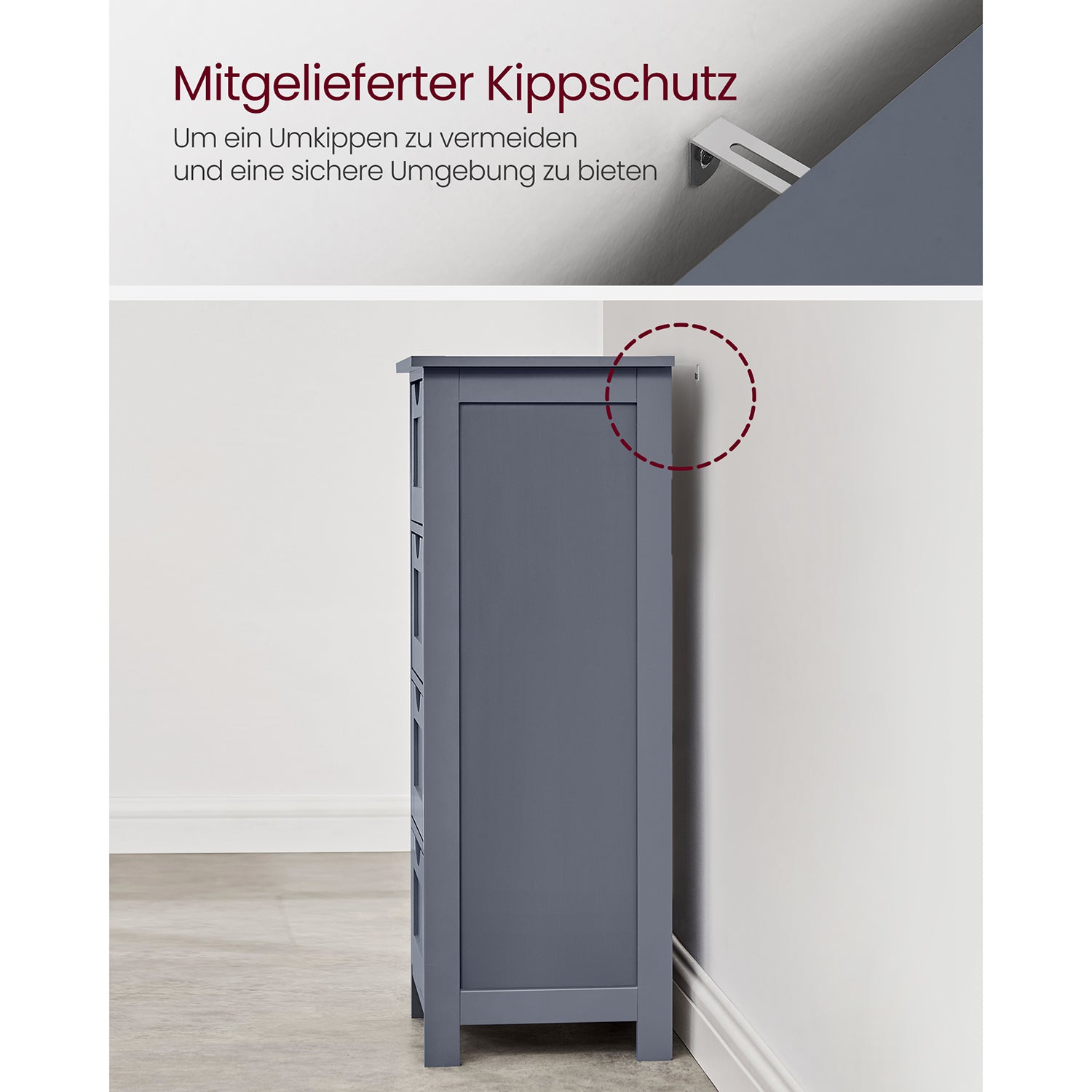 Side cupboard - with 4 drawers