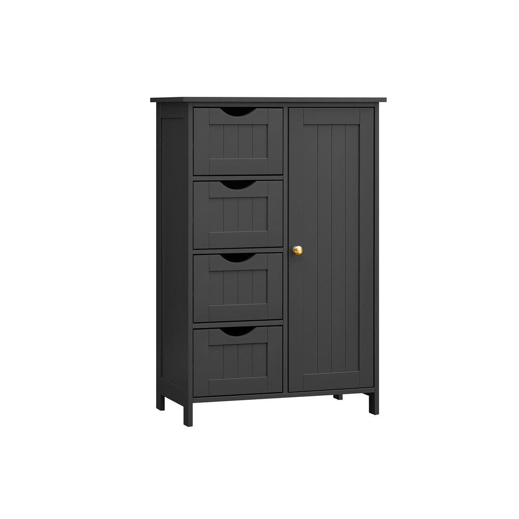 Bathroom furniture - 4 drawers - 30 × 55 × 82 cm - ink black