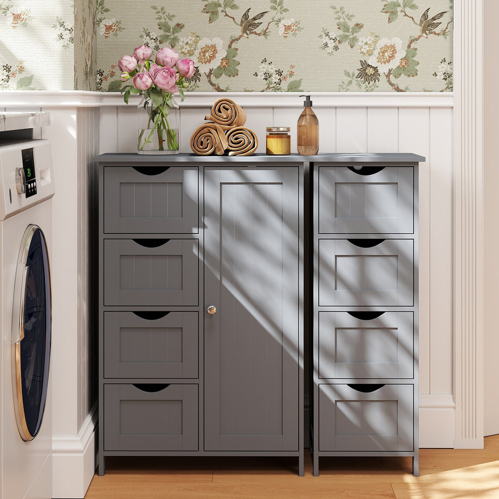 Bathroom cabinet - narrow side cupboard for bathroom, modern design