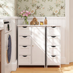 Bathroom cabinet - narrow side cupboard for bathroom, modern design