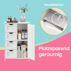 Bathroom cabinet - narrow side cupboard for bathroom, modern design