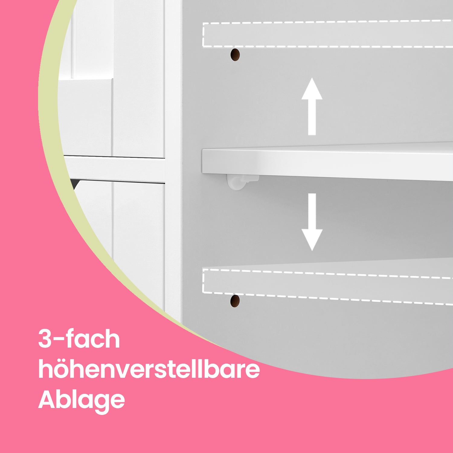 Bathroom cabinet - narrow side cupboard for bathroom, modern design