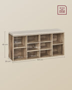 Shoe rack with seating - 30 × 104 × 48 cm - Camelbruin