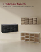 Shoe rack with seating - 30 × 104 × 48 cm - Camelbruin