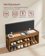 Shoe Bank - covered with seat - Vintage Brown