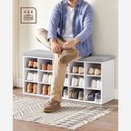 Shoe Bank - Shoe Rack with 10 compartments - White