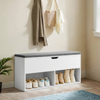 Sofa with 2 compartments, shoe bench with storage space under the lid, 100 x 30 x 48 cm