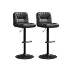Bar stools - Set of 2 - Quilted seat - Rotable - Gray