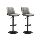 Bar stool - Set of 2 - with backrest - ink black