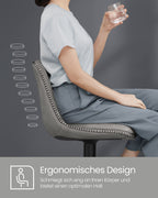 Bar stool - Set of 2 - with footrest - pigeon gray