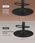 Bar stool - Set of 2 - with backrest - caramel brown