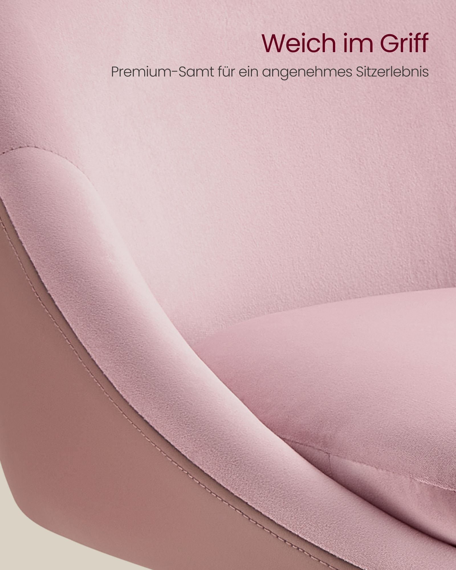 Bar stool - Set of 2 - height adjustable - Pastel pink & silver gray
