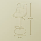 Bar stools - Set of 2 - with backrest - caramel brown