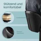 Bar stools - set of 2 - rotatable - with backrest - ink black