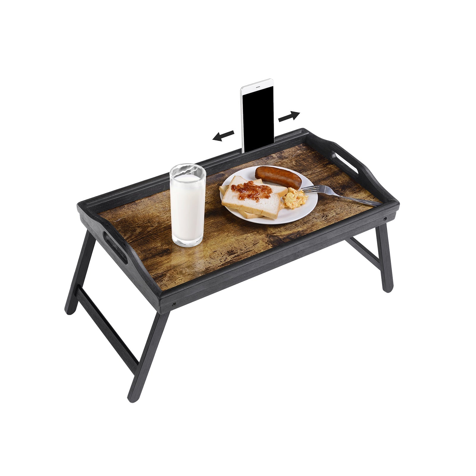 Bedblad - Laptop Standard - Breakfast sheet - Foldable - Vintage Brown / Black