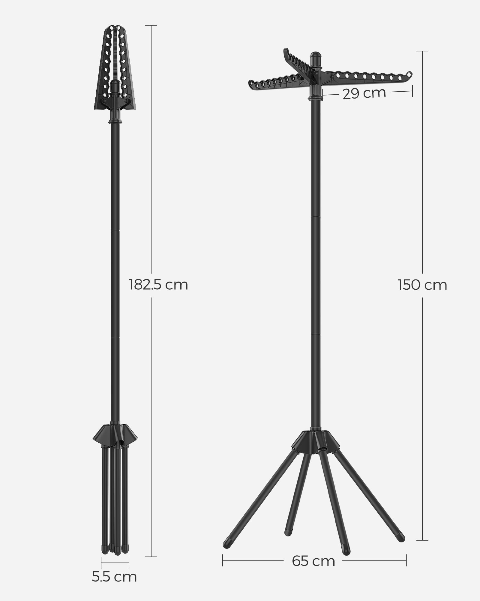 Drablek - with 3 rotating arms and 4 legs - Black