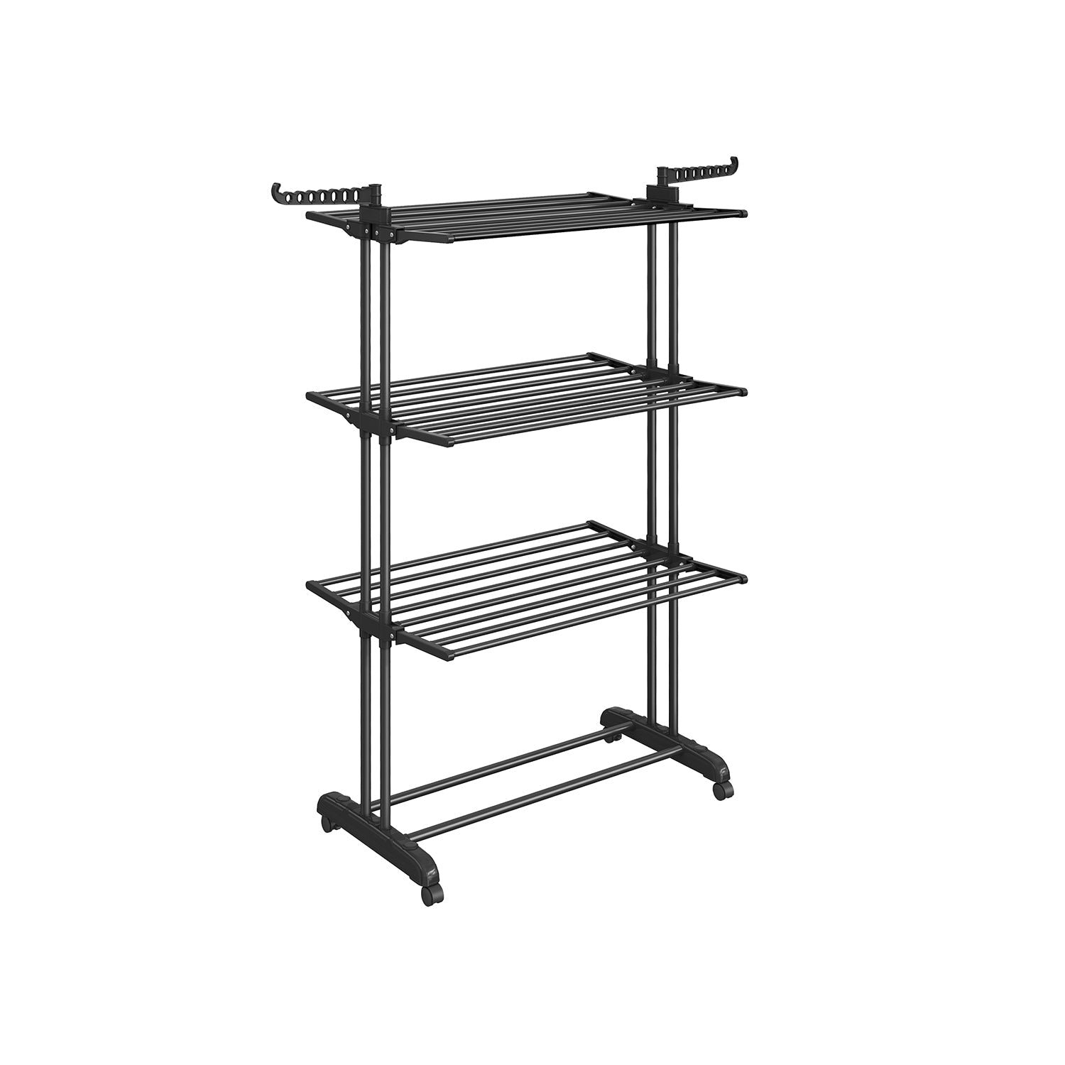 Daring rack - 4 levels - Foldable wings - Gray wheels