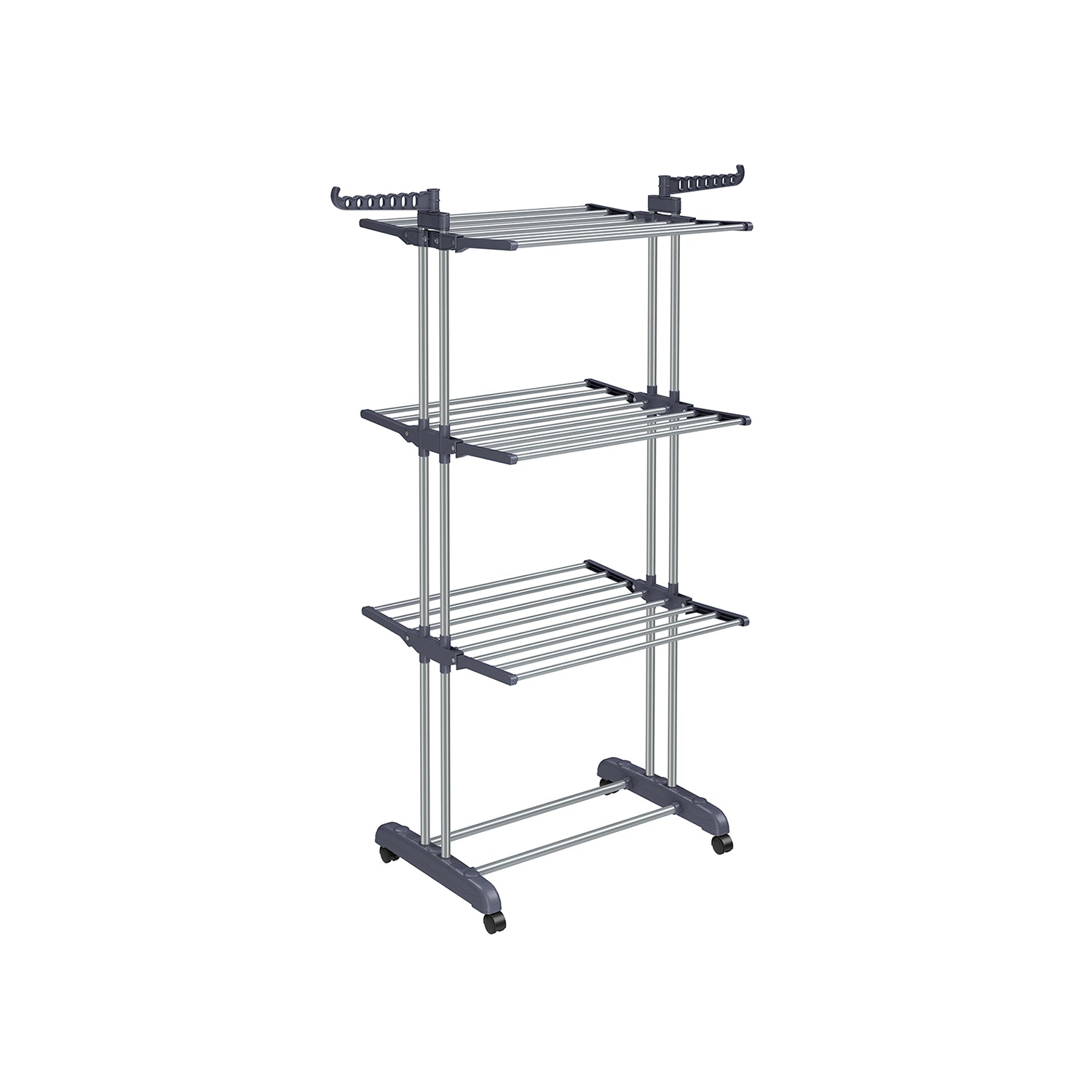 Daring rack - 4 levels - Foldable wings - Gray wheels
