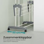 Drying rack - Foldable Washing rack - 173 cm high - Stainless steel - Gray