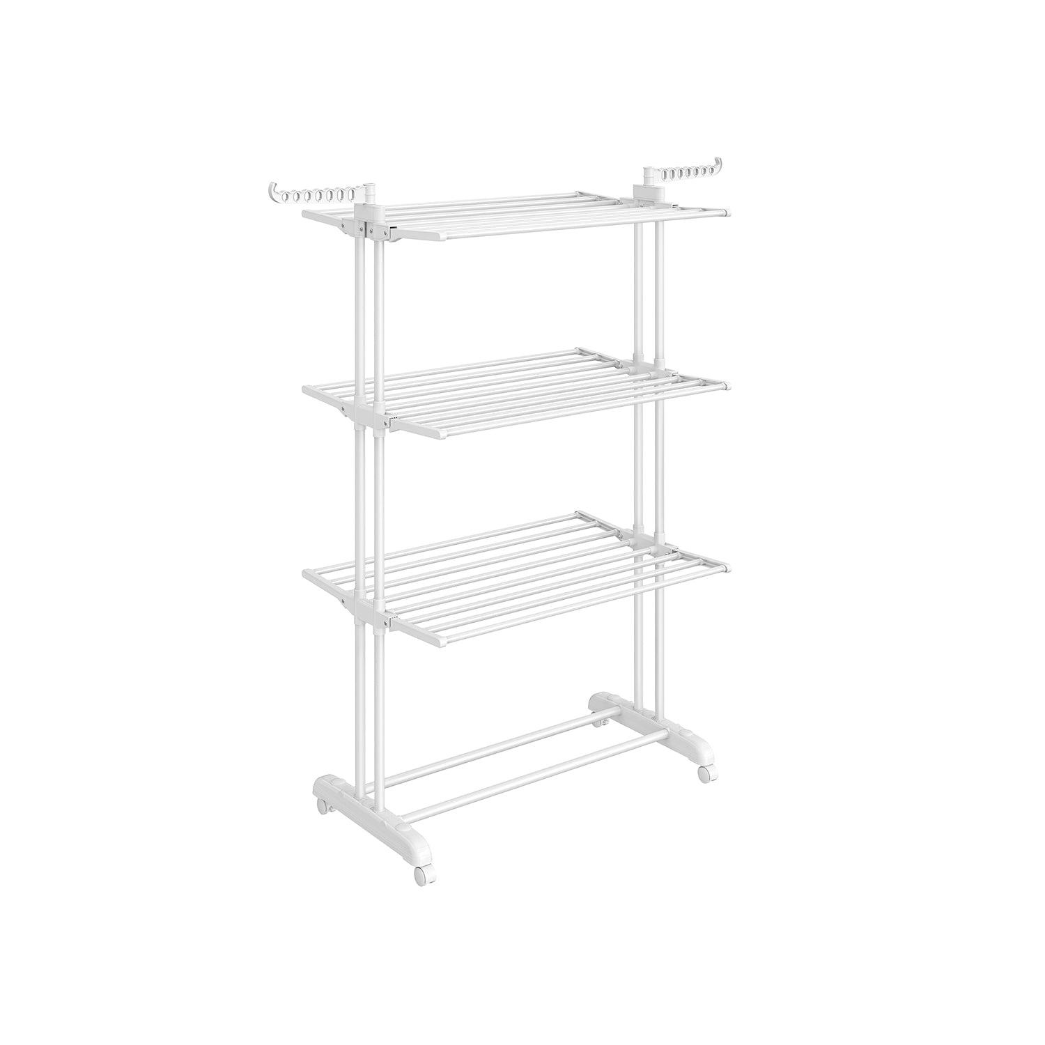 Daring rack - 4 levels - Foldable wings - Gray wheels