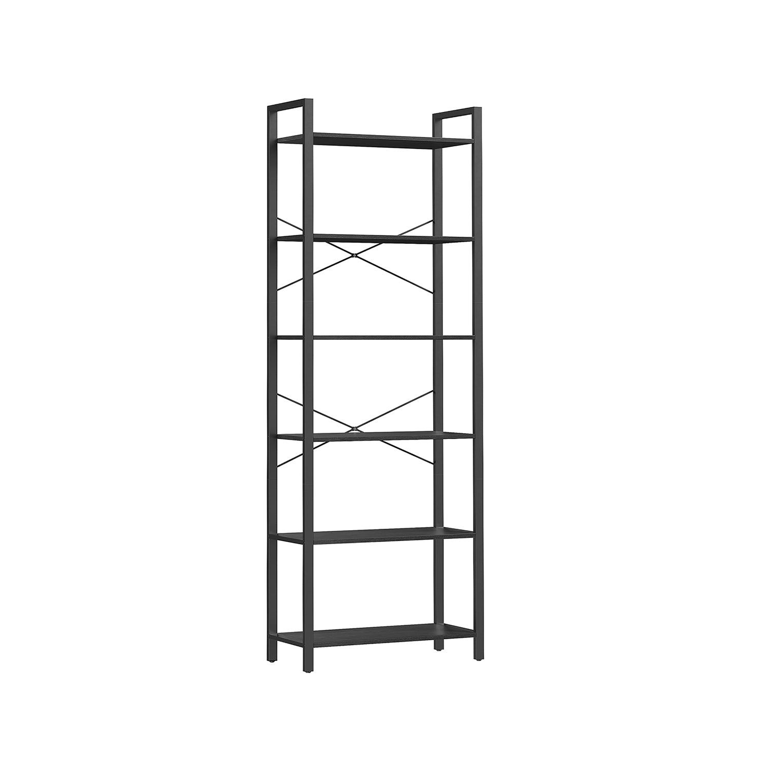 Bookcase - 6 layers - with steel frame