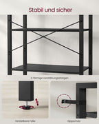 Bookcase - 6 layers - with steel frame
