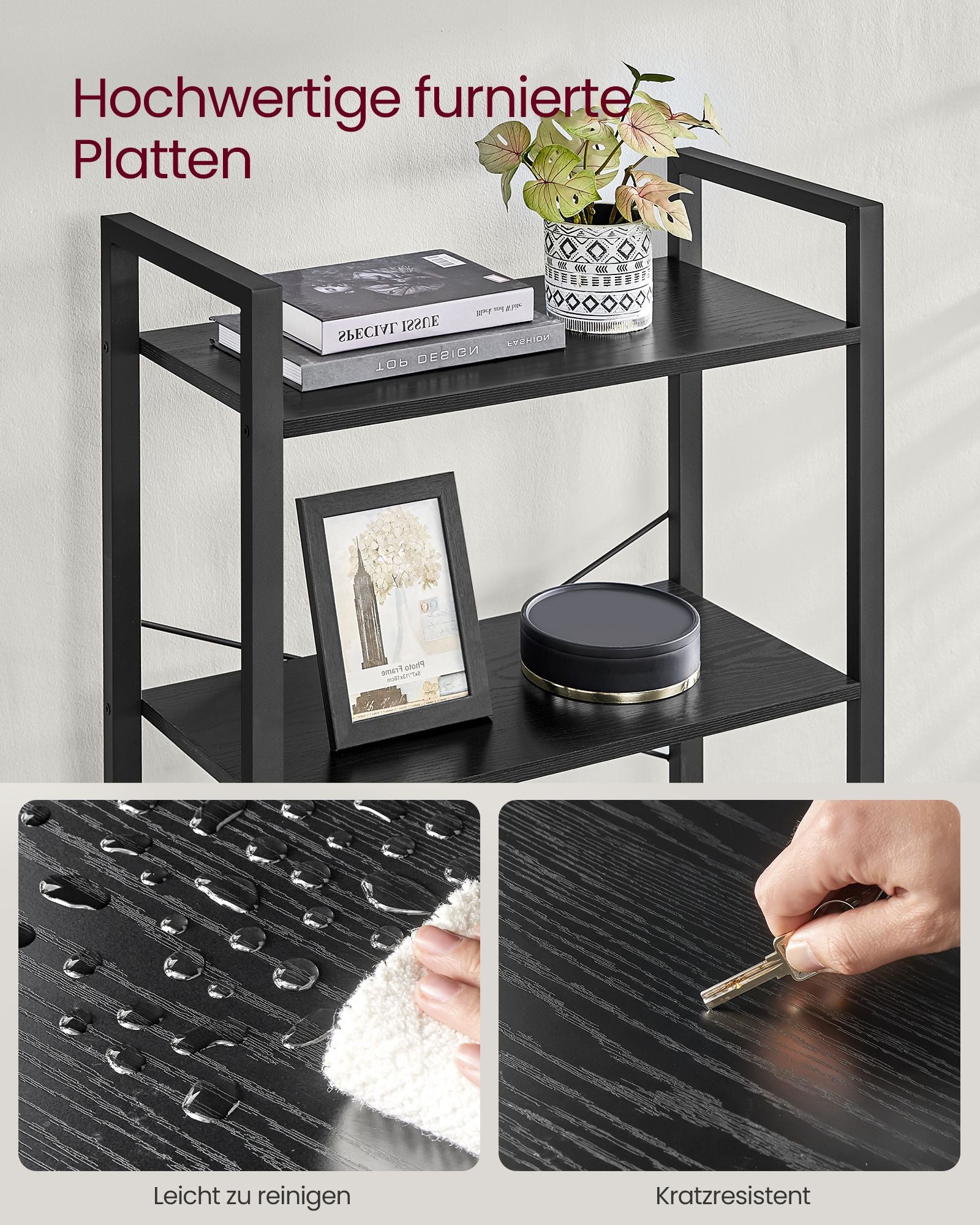 Bookcase - 6 layers - with steel frame