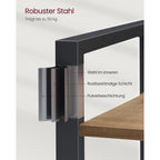 Bookcase-6 levels-30 x 80 x 186 cm-Dark walnut-black